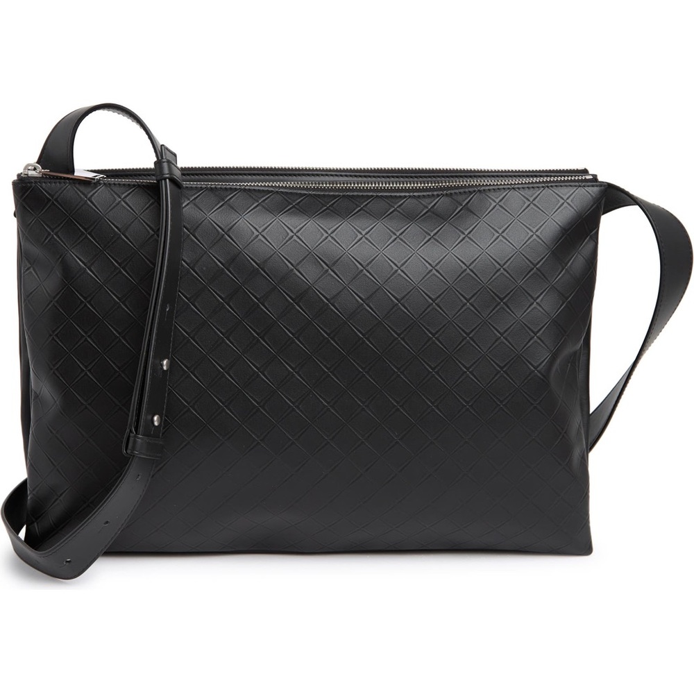 BOTTEGA VENETA Intrecciato Leather Shoulder Messenger Bag Large